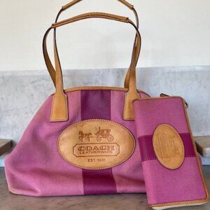COACH Hampton 10th Anniversary Kisslock Tote Purse